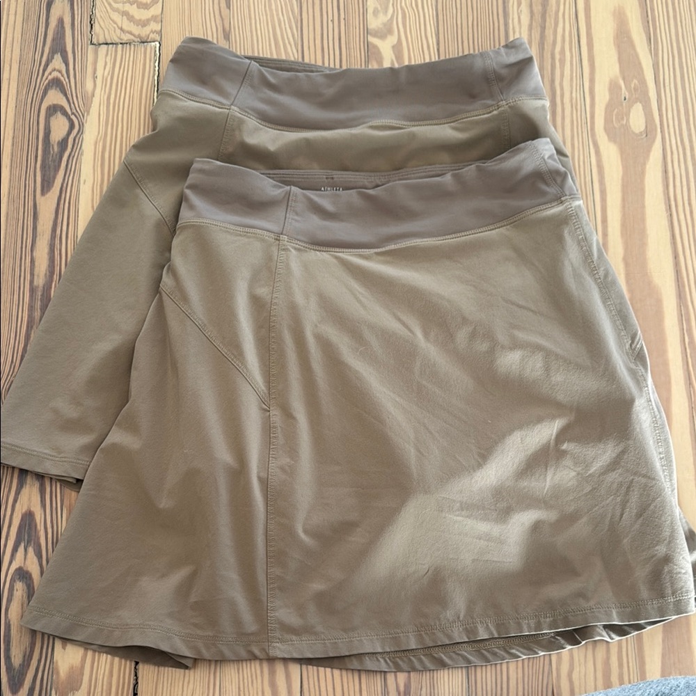 Athleta Tan A-Line Knee-Length Skort Casual